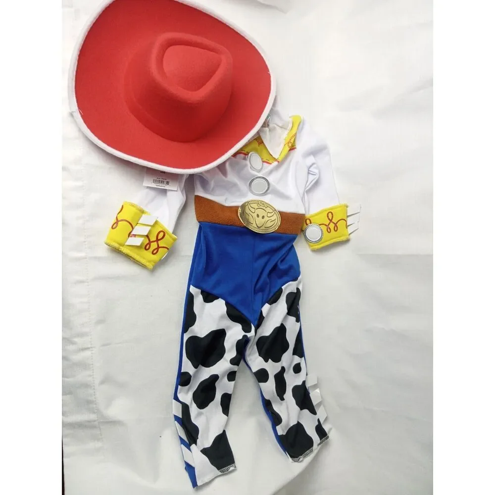 Disney Baby Toy Story Jessie Costume Jumpsuit Hat 12-18 Months 2 Piece